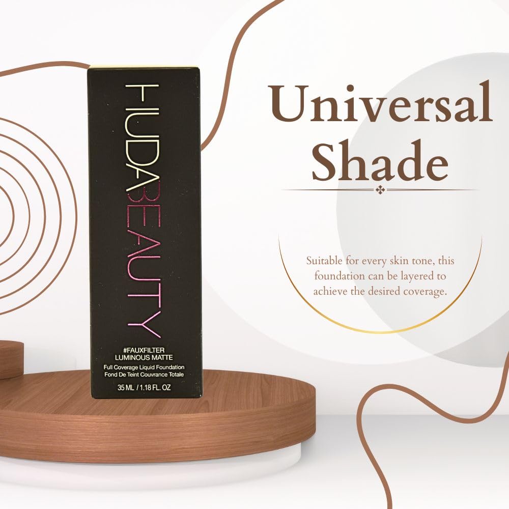 Amazon.com : HUDA BEAUTY #FauxFilter Luminous Matte Foundation