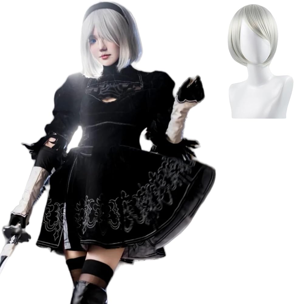 Amazon.co.jp: [LHMQ] ニーア オートマタ コスプレ衣装 ウィッグ付き