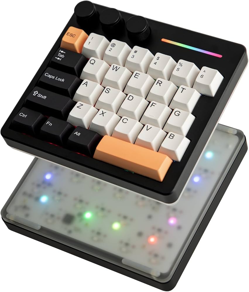 Amazon | KiiBOOM Cybrix 29 片手キーボード 高速対応有線ゲーミング