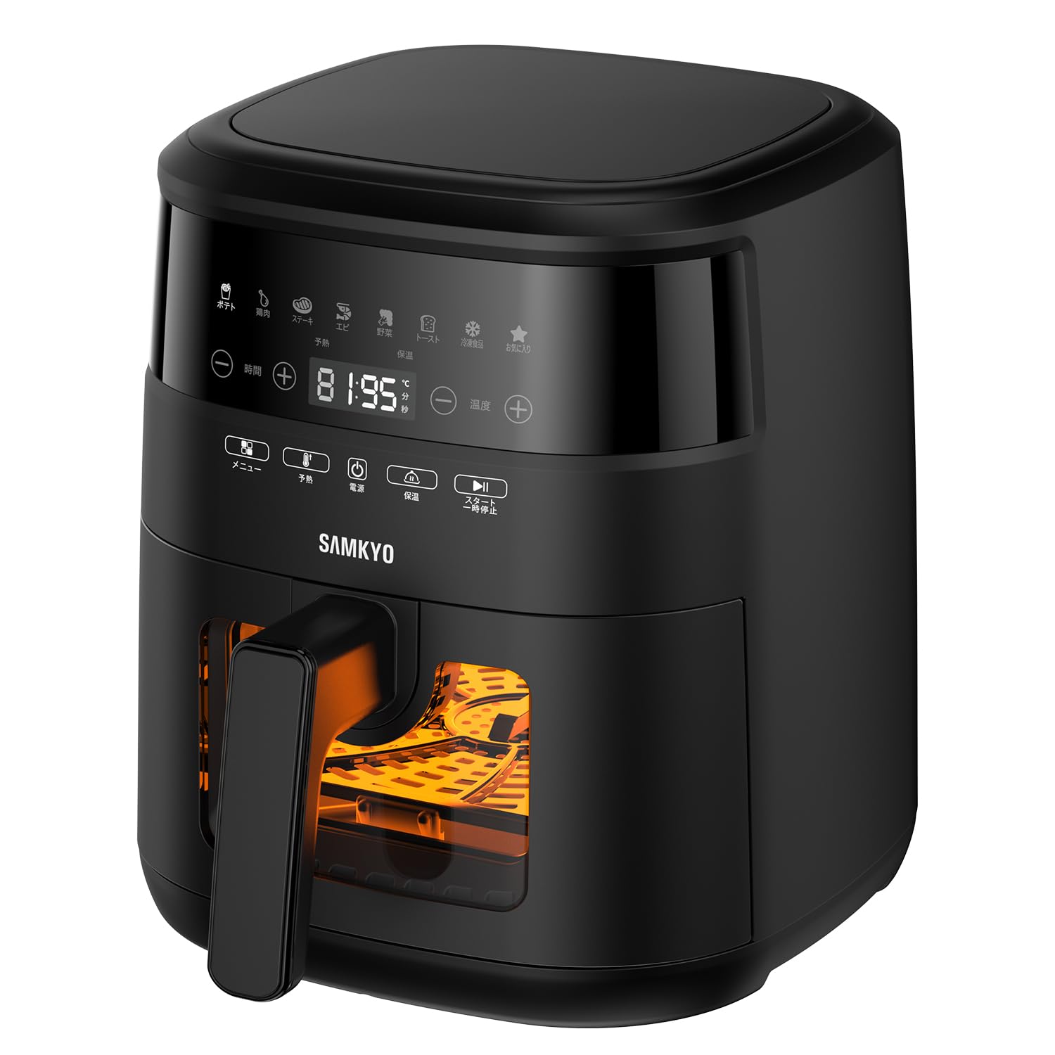 Amazon.co.jp: SAMKYO ノンフライヤー 4.2L 可視窓 大容量 1-4人用
