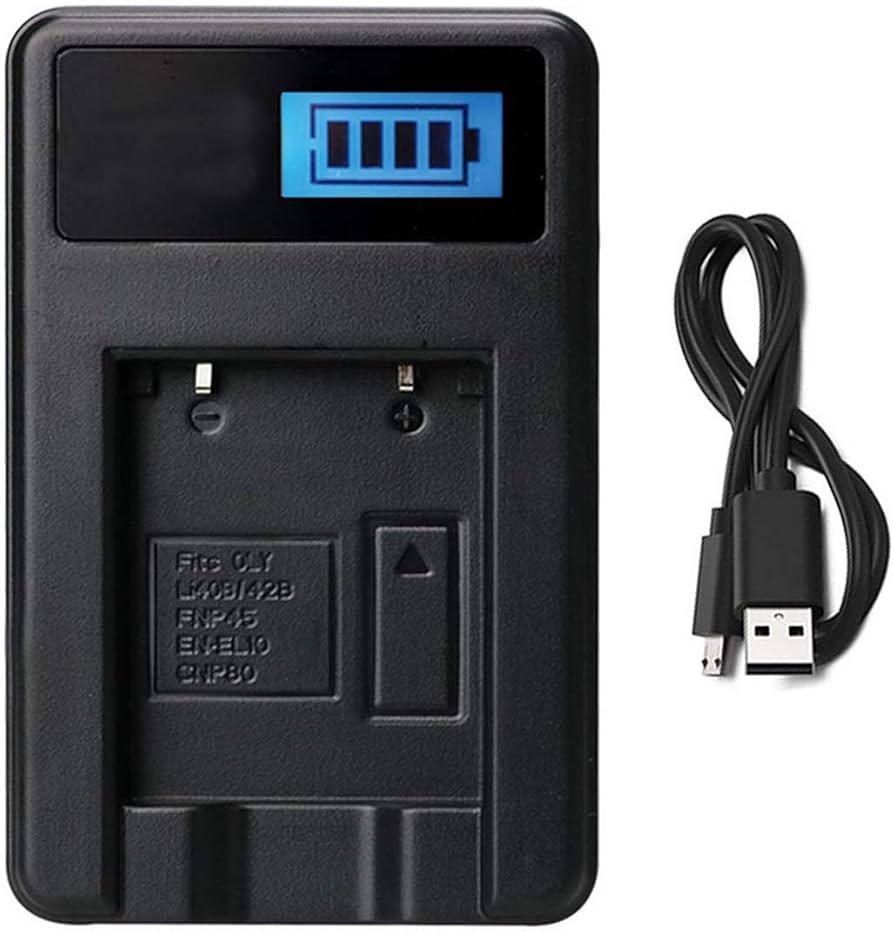 Amazon.com : LCD USB Battery Charger for Pentax Optio M30, M40