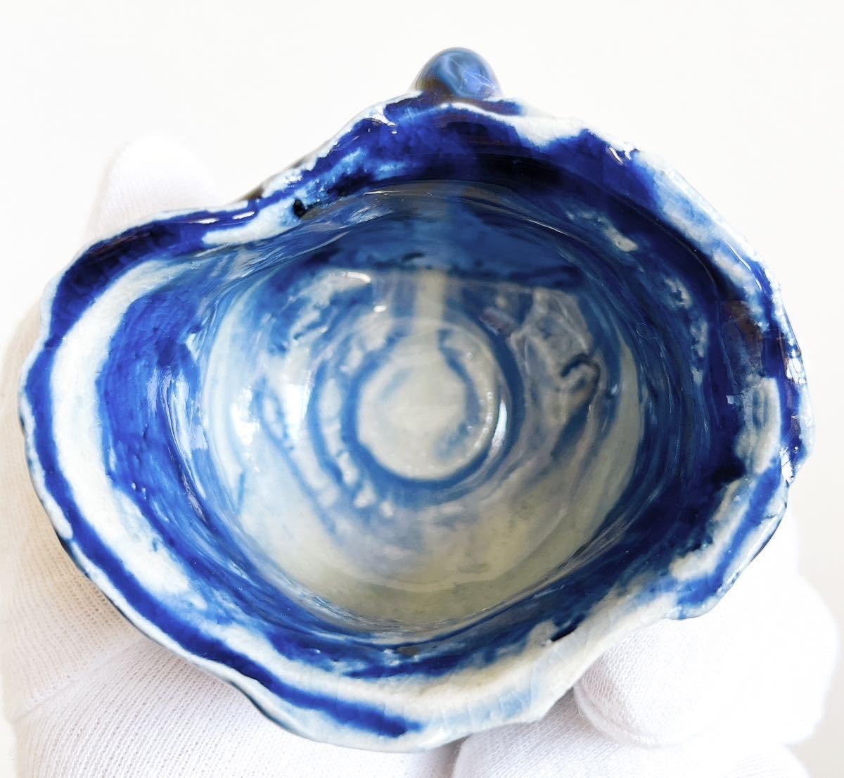 Amazon.co.jp: 山口真人 御深井ぐい呑 蜻蛉目2箇所 山型 御深井 美濃