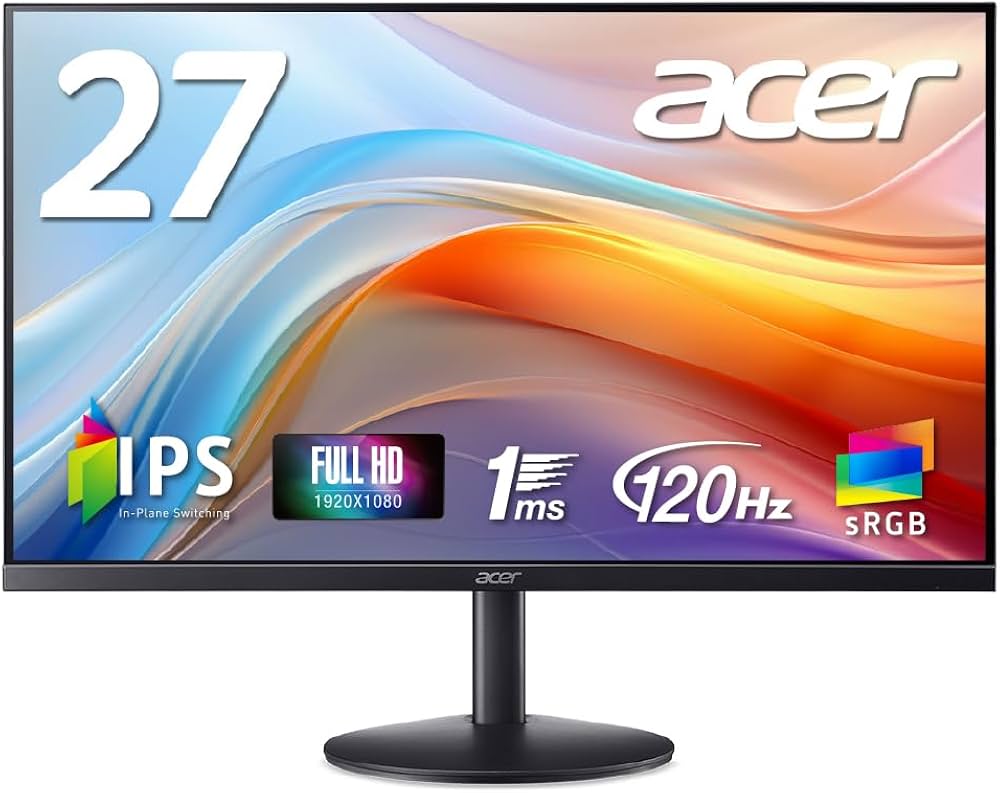 Amazon.co.jp: Acer モニター 27インチ フルHD IPS 非光沢 120Hz 1ms