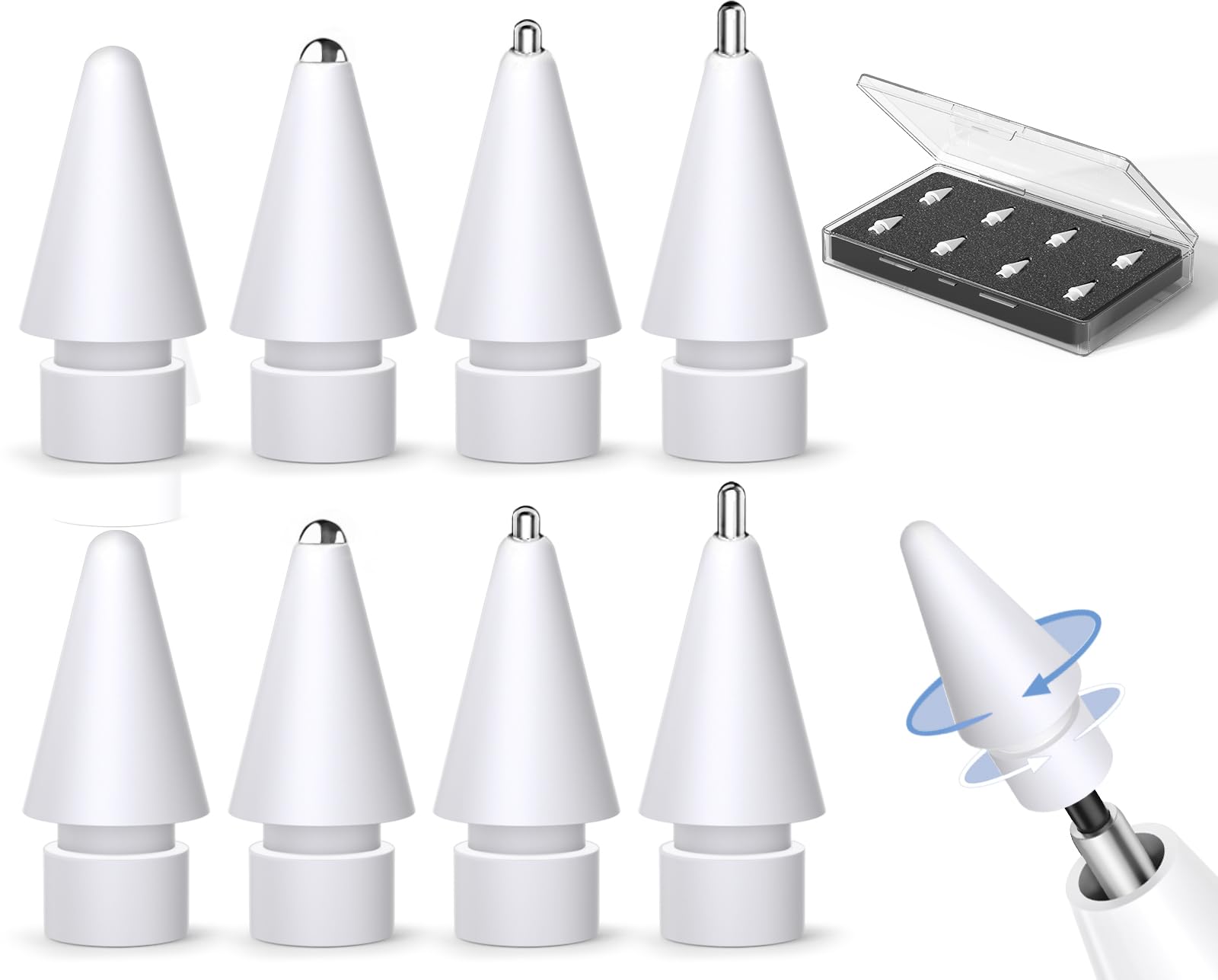 Amazon.com: Inesore 8 Pack for Apple Pencil Tips Replacement