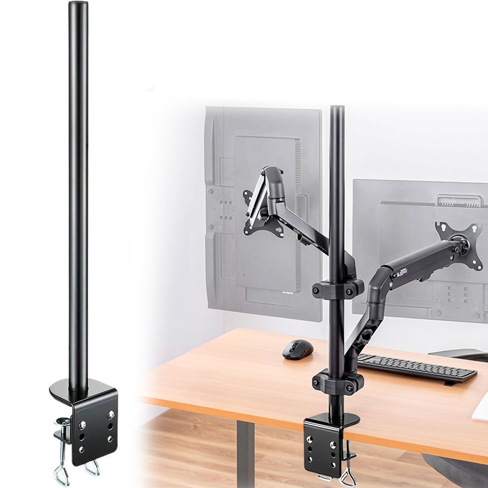 Amazon.co.jp: イーサプライ モニターアーム ポール ロング 長さ70cm