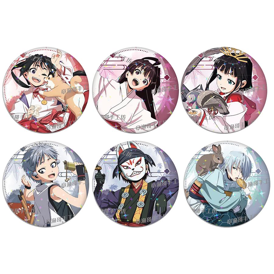 Amazon.co.jp: 逃げ上手の若君 缶バッジ ブローチ バッジ 6個セット