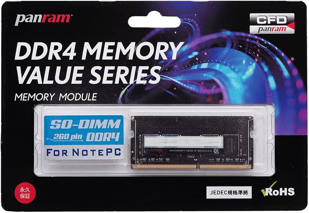 Amazon | CFD販売 ノートPC用 メモリ PC4-19200(DDR4-2400) 4GB×1枚