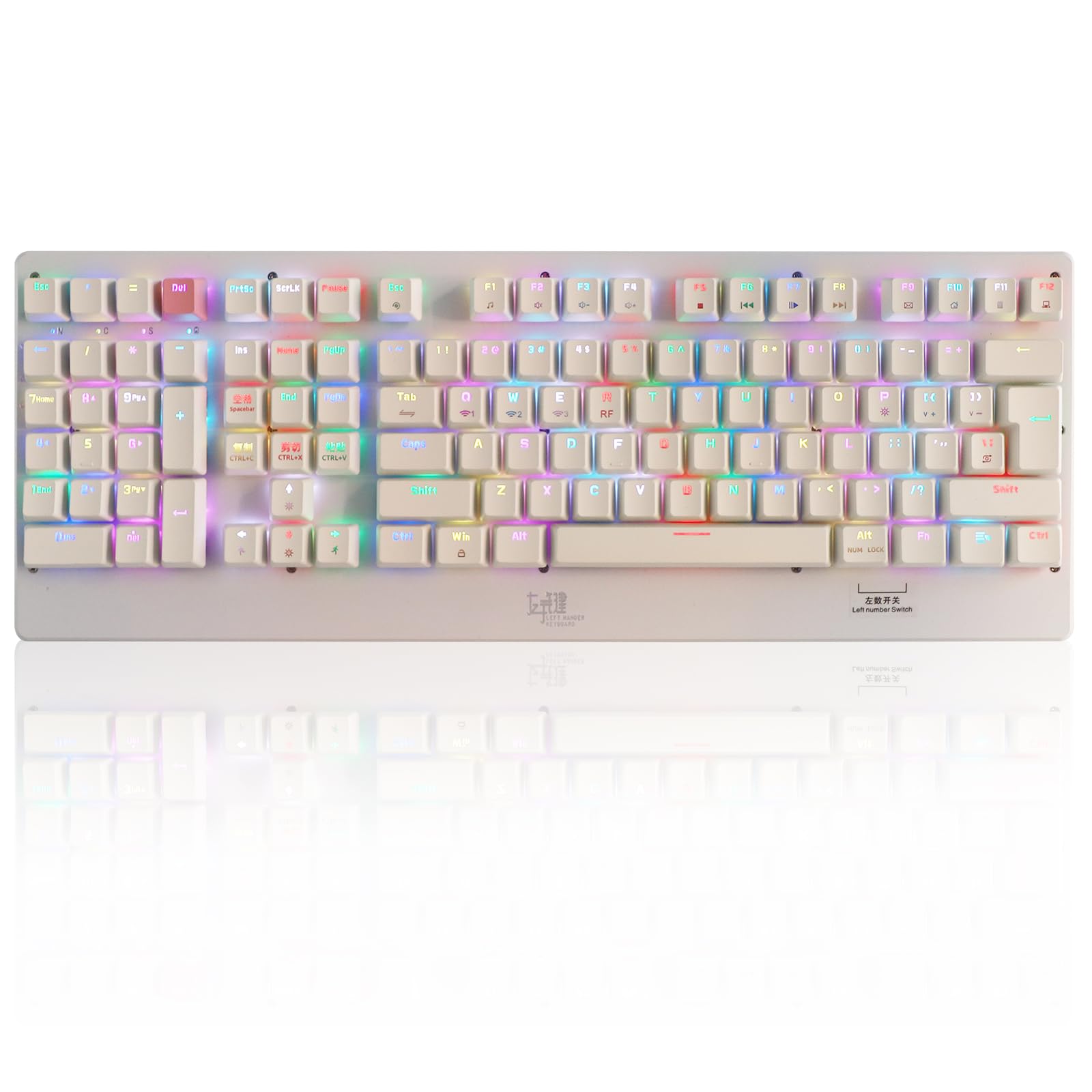 Amazon | Neepoolock ZY-2218 左利き用 RGB メカニカルキーボード