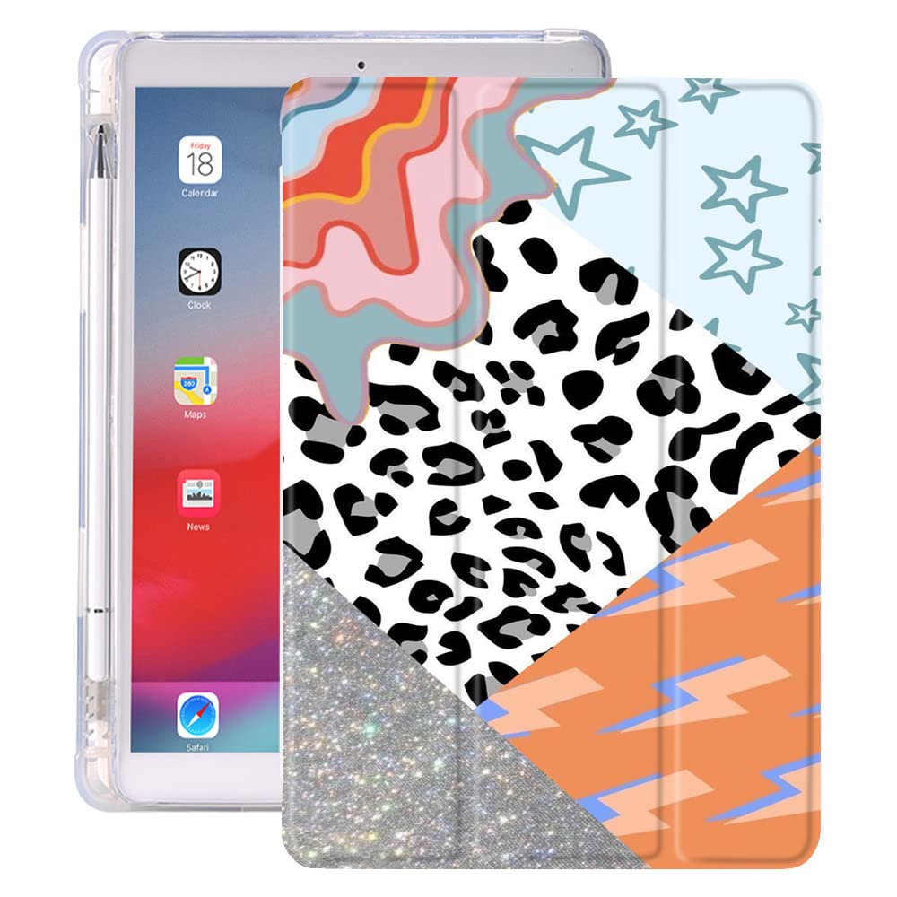 Amazon.com: Idocolors Leopard Patchwork Pattern Pad Case White