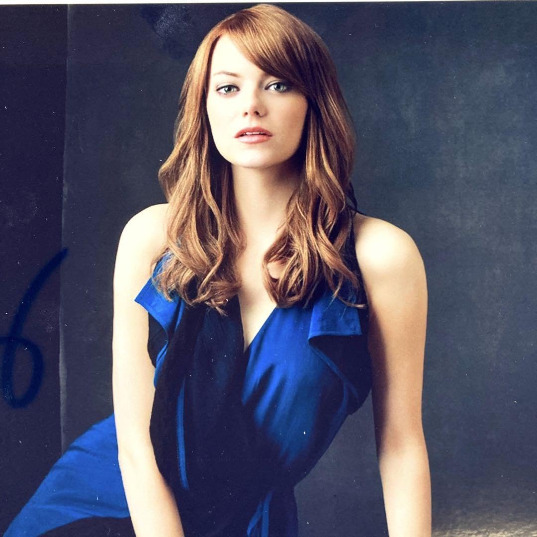 Amazon.co.jp: エマストーン直筆サイン入り写真…ララランド…Emma Stone