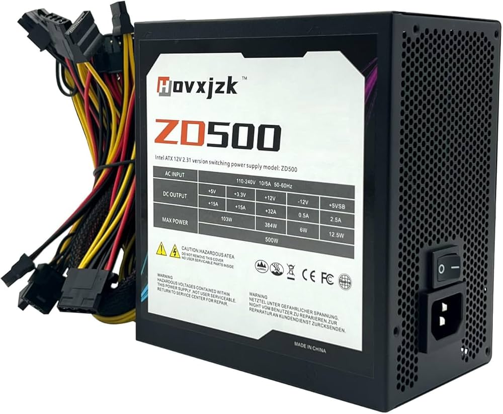 Amazon | STANDARD- PC電源ユニット，500W 電源ユニット 高効率高耐久