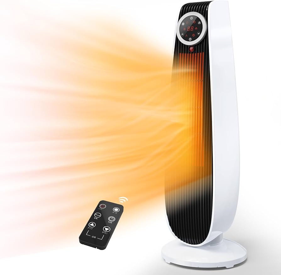 Amazon | Air Choice セラミックヒーター 小型 速暖 1200W 8畳 電気