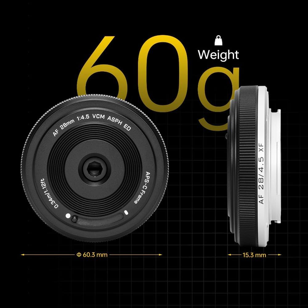 Amazon.co.jp: Viltrox AF 28mm F4.5 XF APS-C パンケーキレンズ 広角
