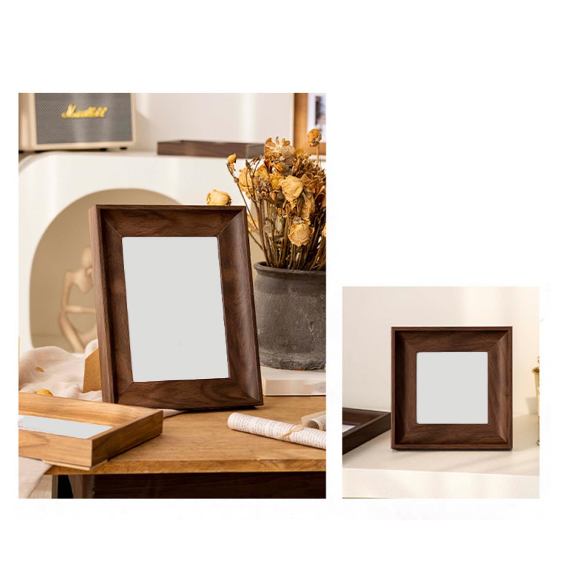 Amazon.co.jp: [LSDZW] ポストカードフレーム 木目 ブラウン ポスト