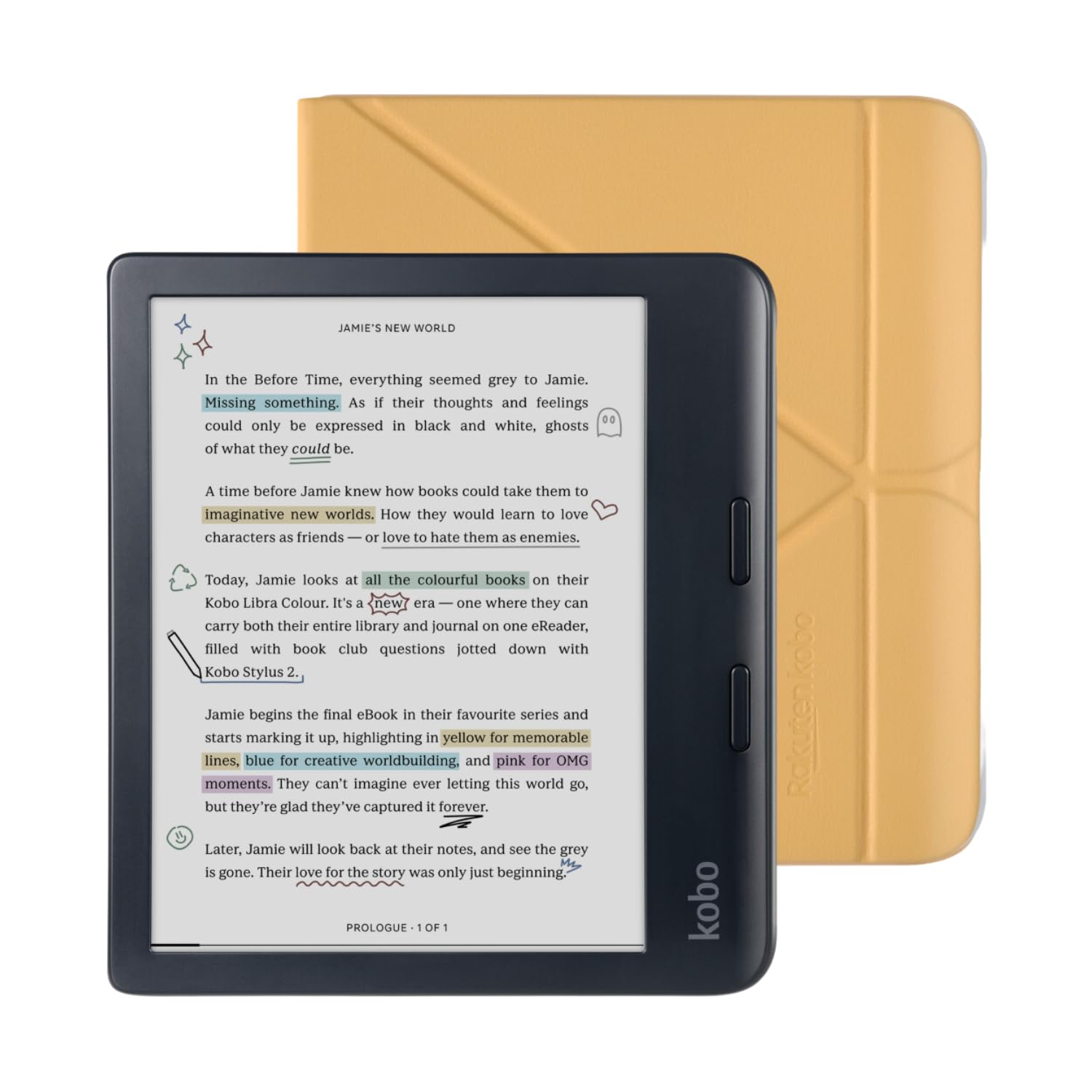 Amazon.com: Kobo Libra Colour Black eReader with Case Bundle