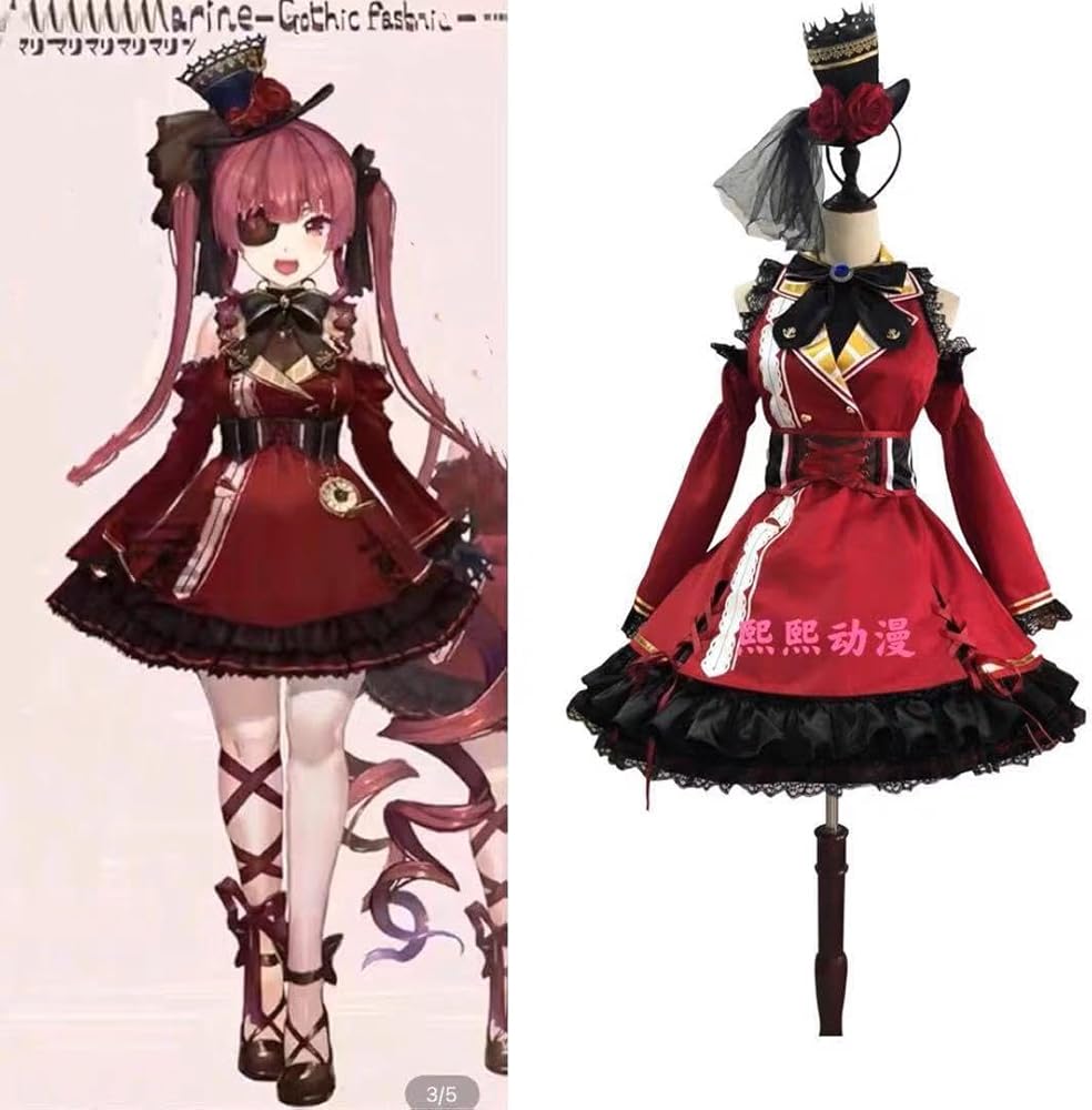 Amazon.co.jp: VTB 宝鐘マリン ゴスロリ衣装 コスプレ 衣装 : おもちゃ