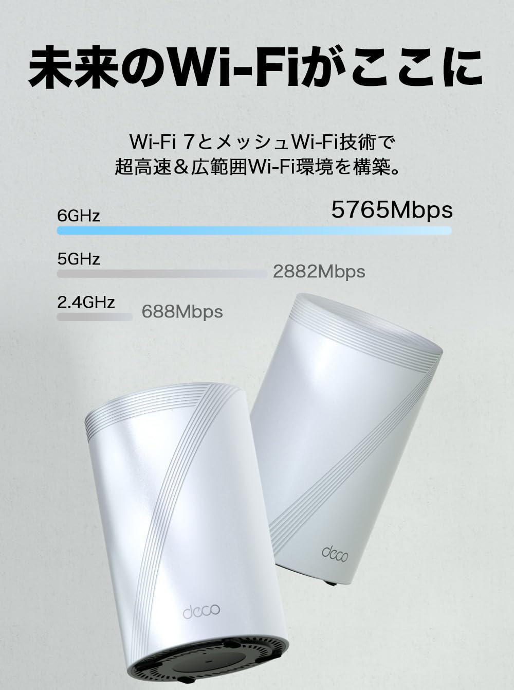 Amazon.co.jp: TP-Link Mesh WiFi System 5760Mbps (6GHz) + 4320Mbps