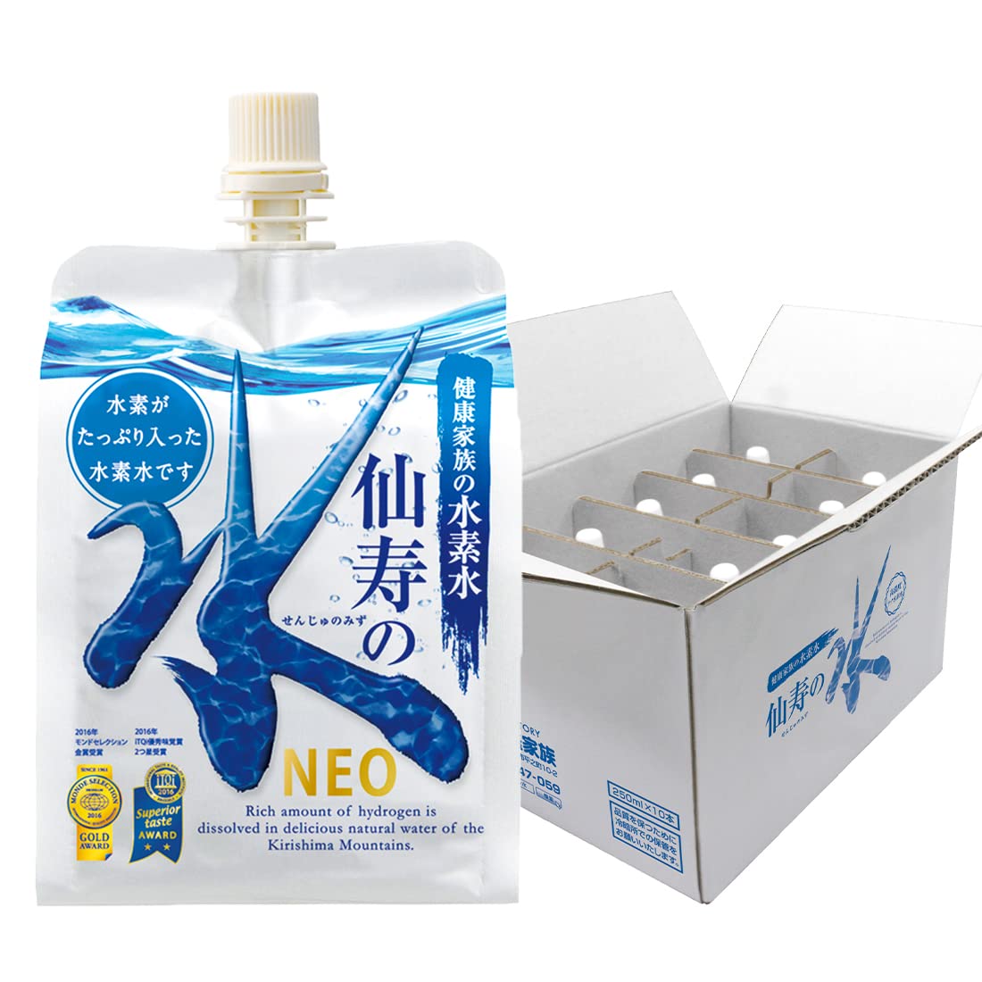 Amazon.co.jp: 健康家族 高濃度ナノ水素水 仙寿の水NEO 250ml×10本