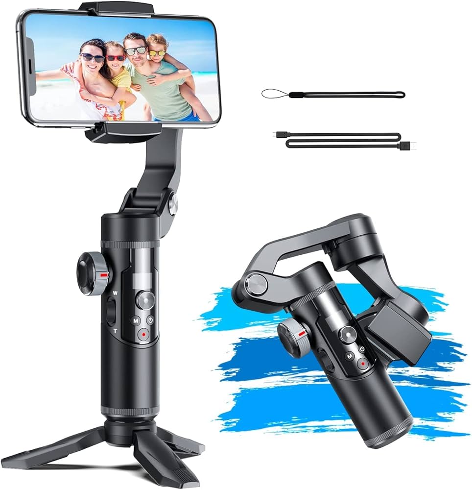 Amazon.co.jp: ジンバル スマホ用 3軸 手ブレ防止 専用APP制御