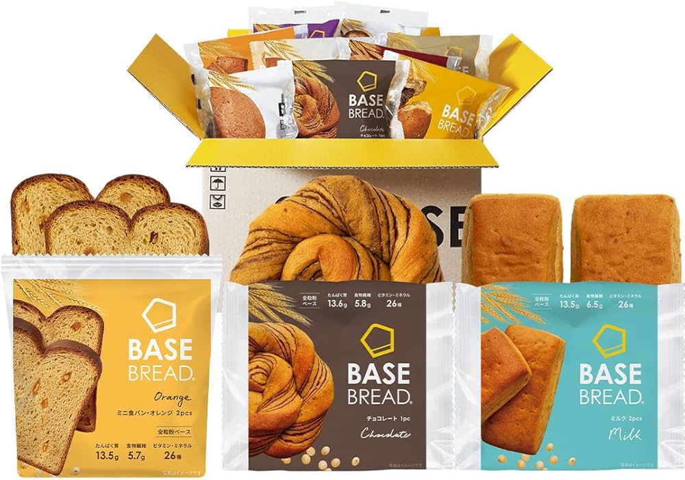 Amazon | 【腹持ち・ボリューム◎】ベースブレッド 3種 6袋 パン
