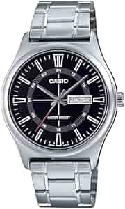 Amazon.com: Casio MTP-V006D-1C Men's Stainless Steel 24 Hour Black