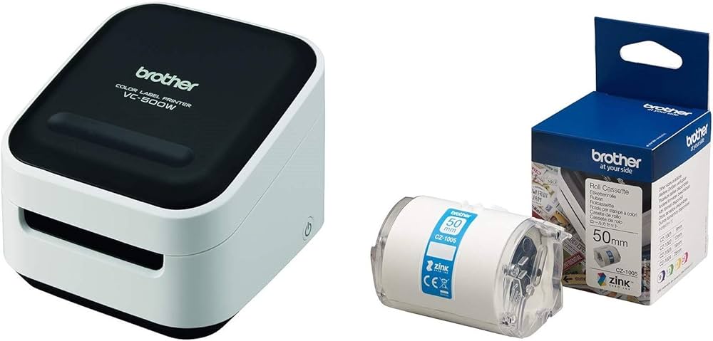 Amazon.co.jp: ブラザー 感熱カラーラベルプリンター VC-500W + 感熱