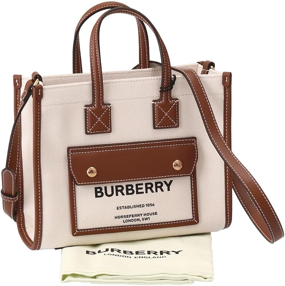 Amazon | [BURBERRY] [バーバリー] トートバッグ ミニ ツートン
