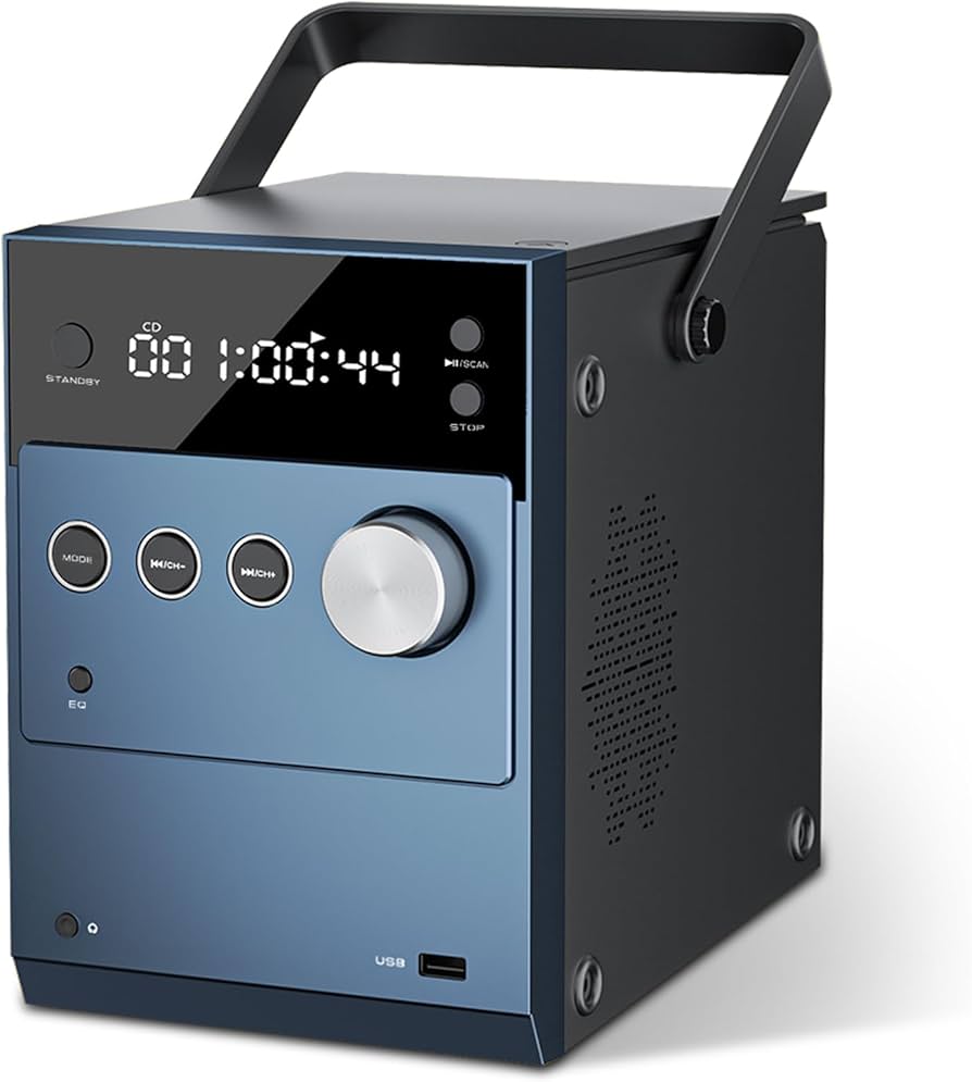 Amazon.co.jp: ポータブルCDプレーヤー 20W bluetooth対応/FMラジオ