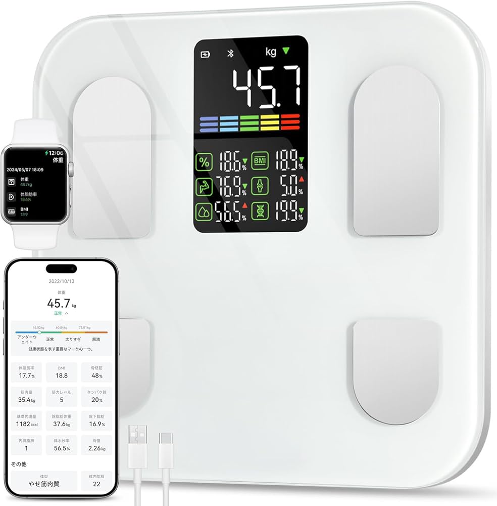 Amazon.co.jp: 体重計 スマホ連動 体脂肪計・体組成計 対応 ヘルス