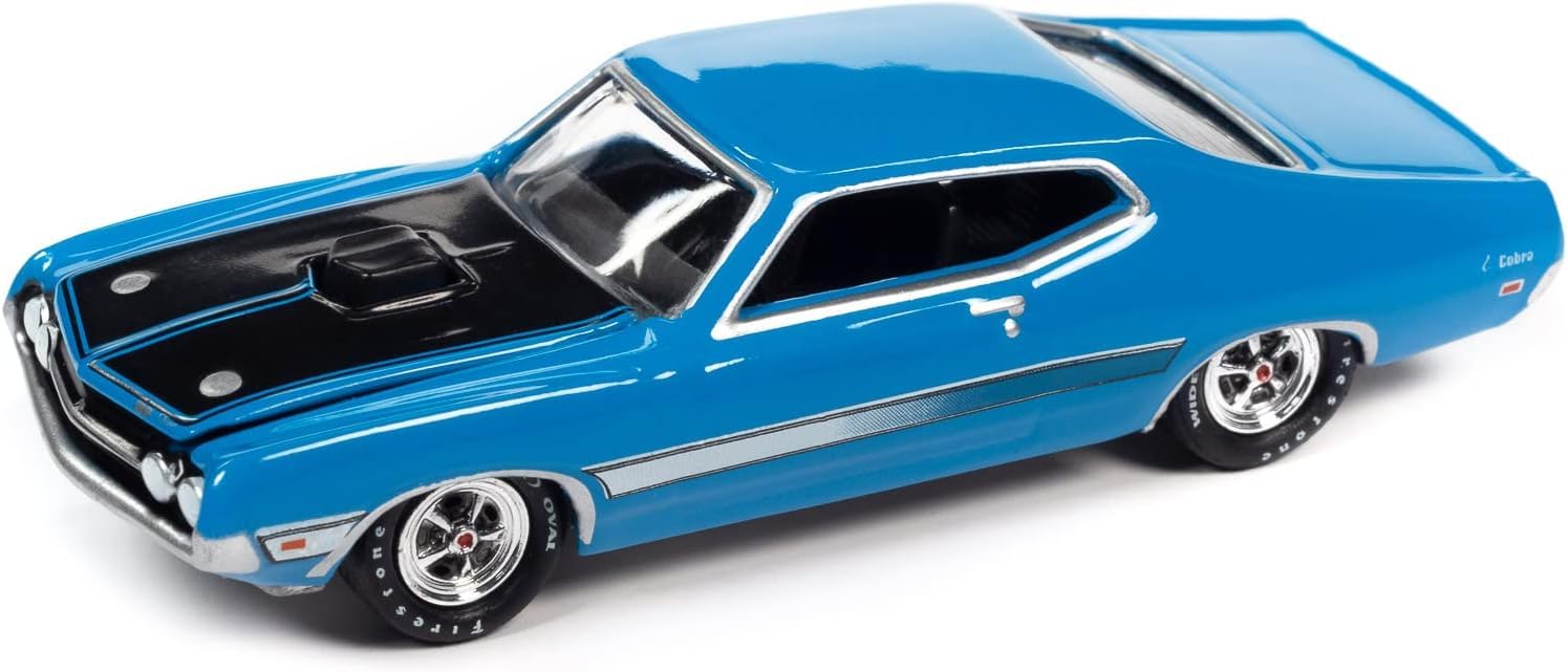 Amazon.com: 1971 Torino Cobra Grabber Blue with Stripes MCACN