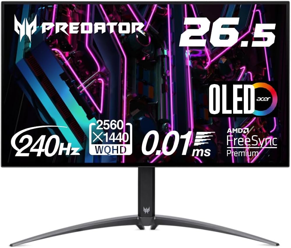 Amazon.co.jp: Acer Predator ゲーミングモニター 26.5インチ OLED