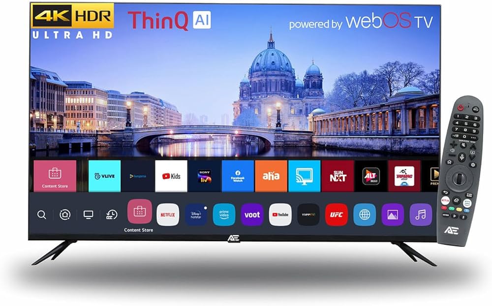 AE 108cm (43 inches) Frameless 4k Webos 2GB / 16 GB Smart LED TV