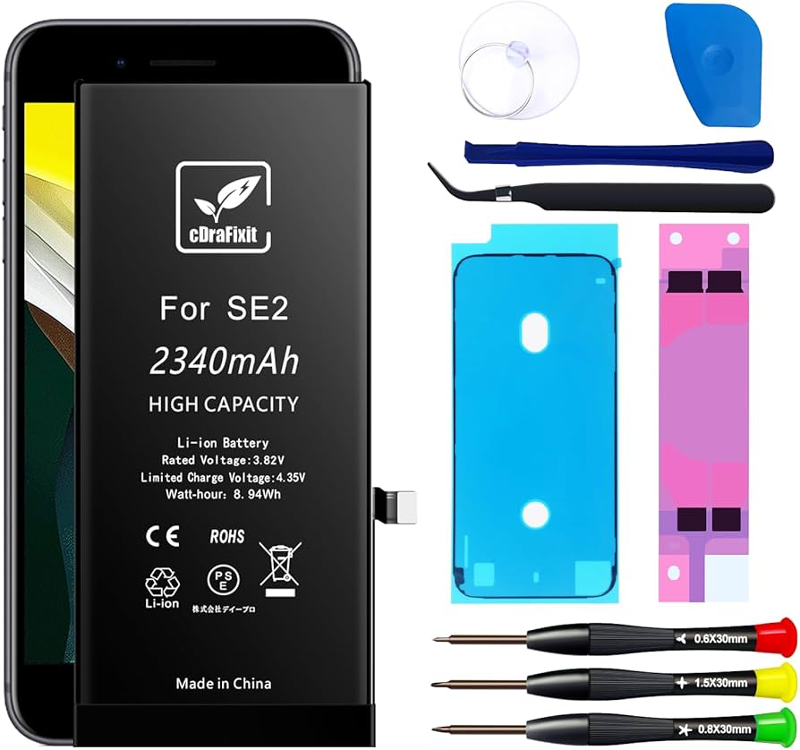 Amazon | cDraFixit For iPhone SE2 バッテリー 交換: 大容量 2340mAh
