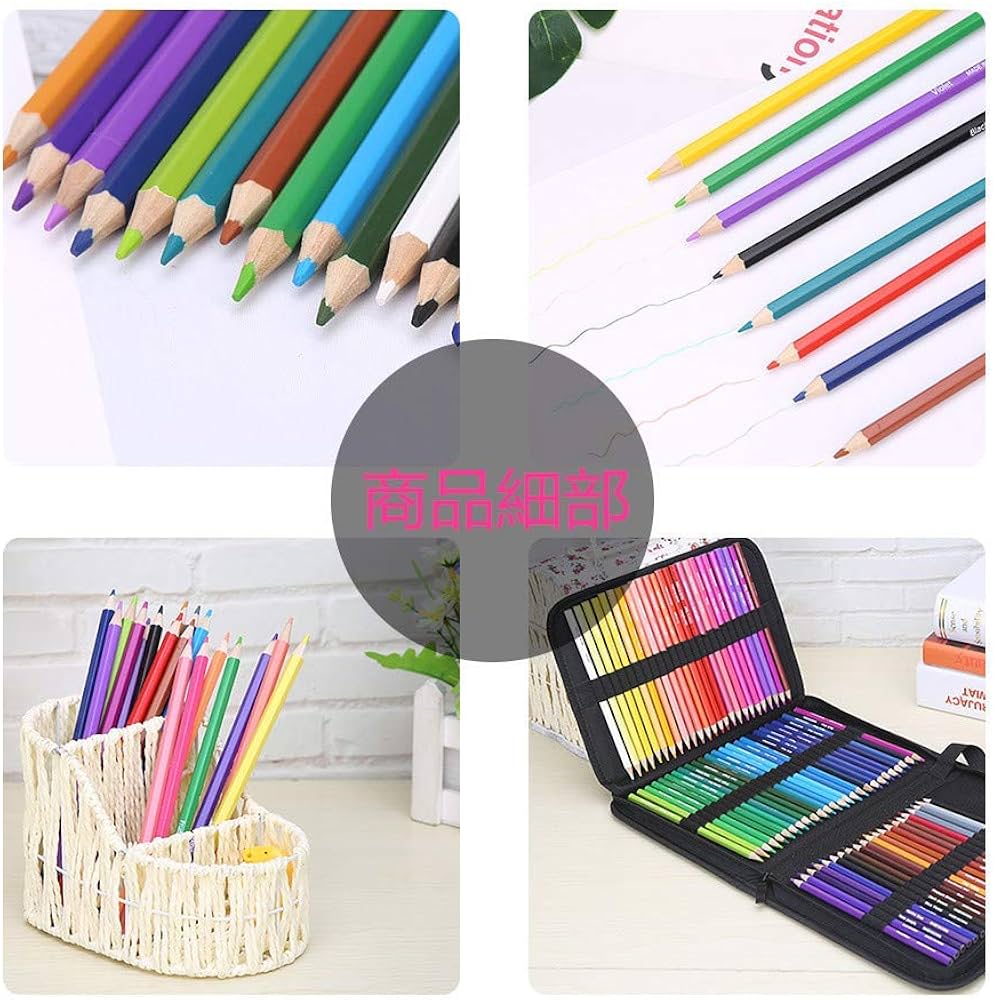 Amazon | kitamurasyoki 油性色鉛筆72色セット 大容量収納バック
