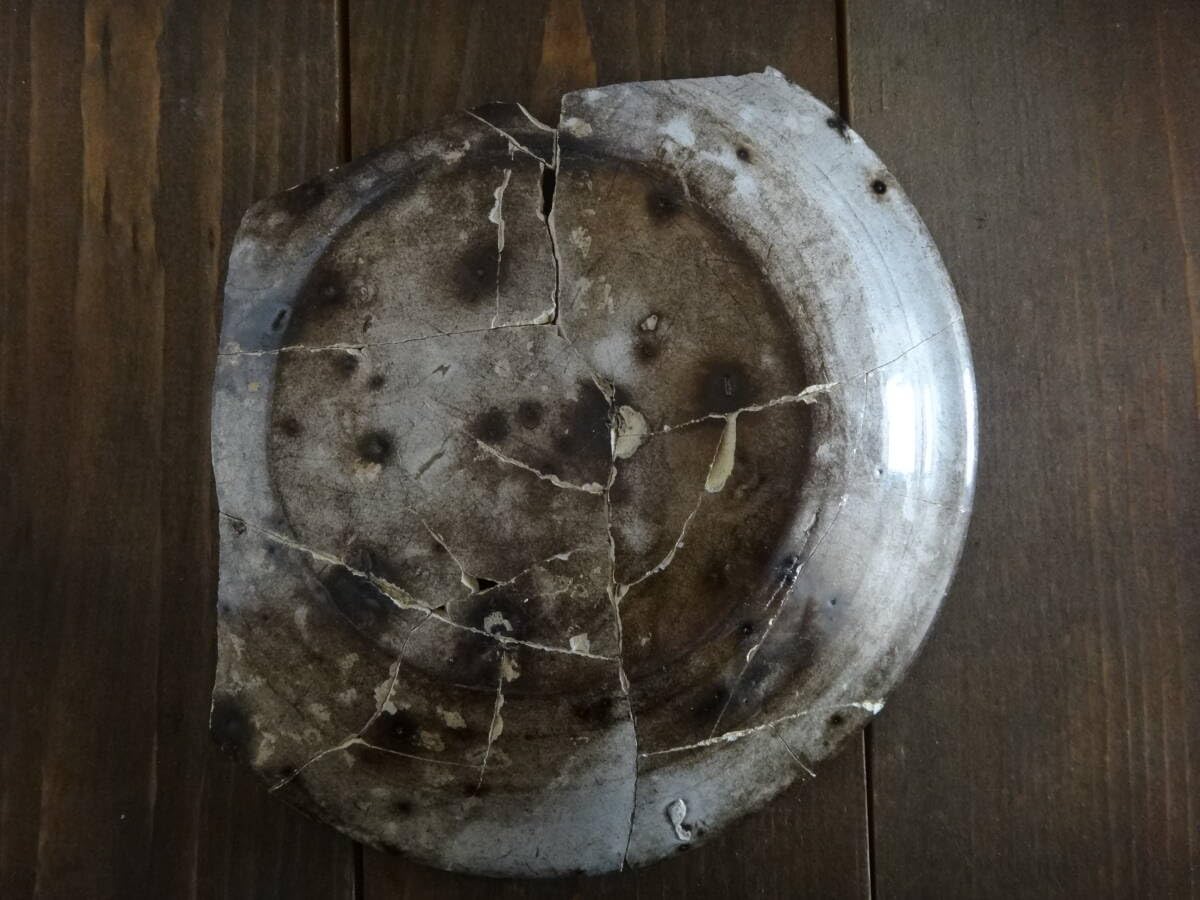 Amazon.co.jp: ホワイトデルフトリムプレート無地皿1650年頃オランダD