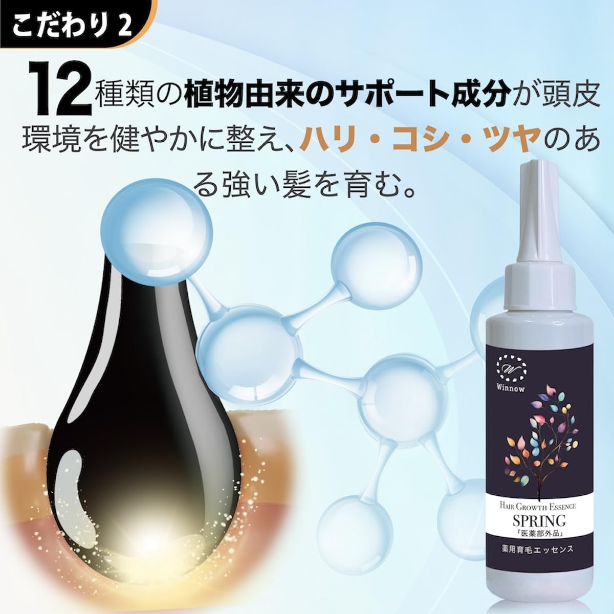 Amazon | Winnow 国産 育毛剤 12種ボタニカル成分 育毛 発毛促進