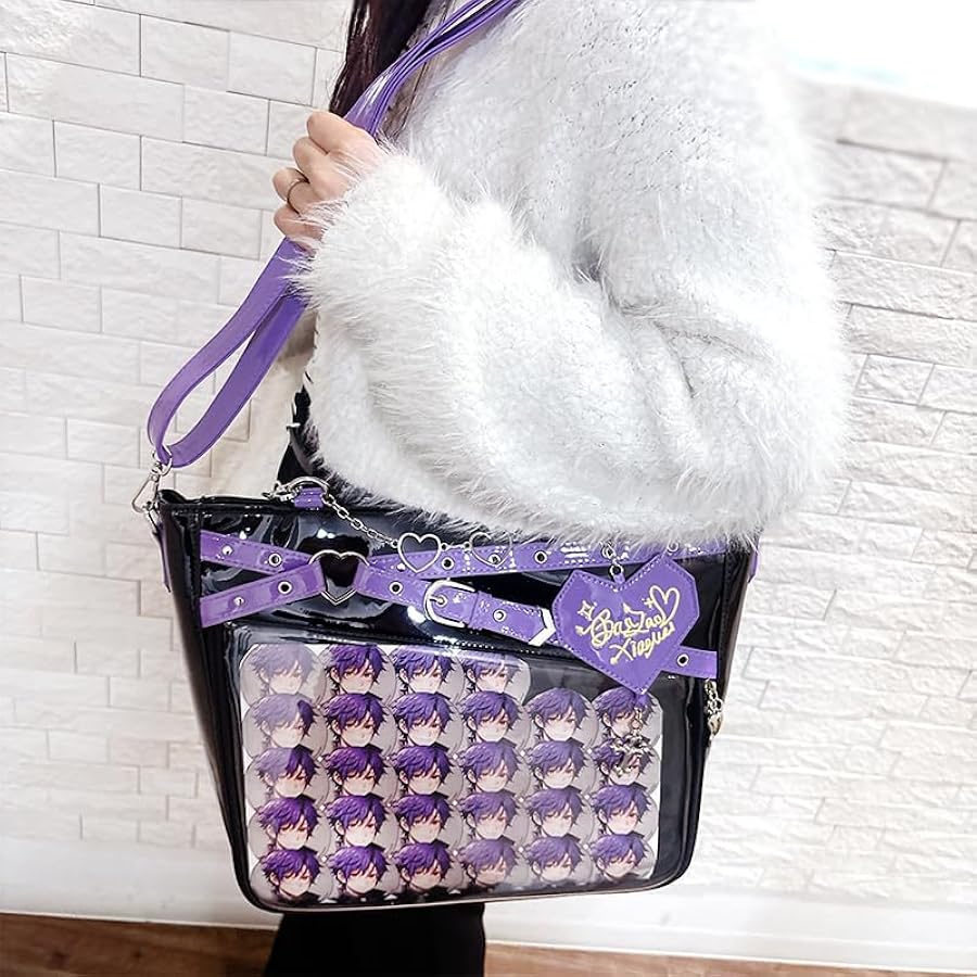 Amazon.co.jp: 暴躁小梅 クロスベルト付き痛バッグ 痛バ かわいい 推し