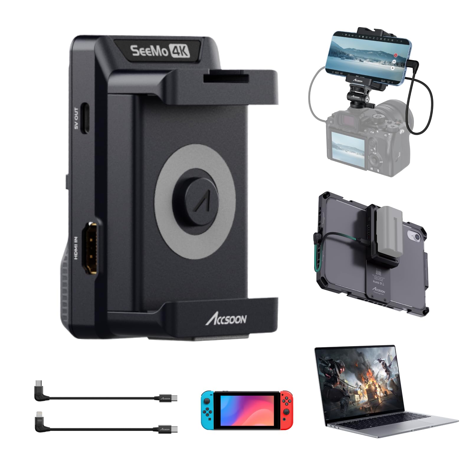 Amazon.co.jp: 【Accsoon 公式ストア】Accsoon SeeMo 4K カメラ to i