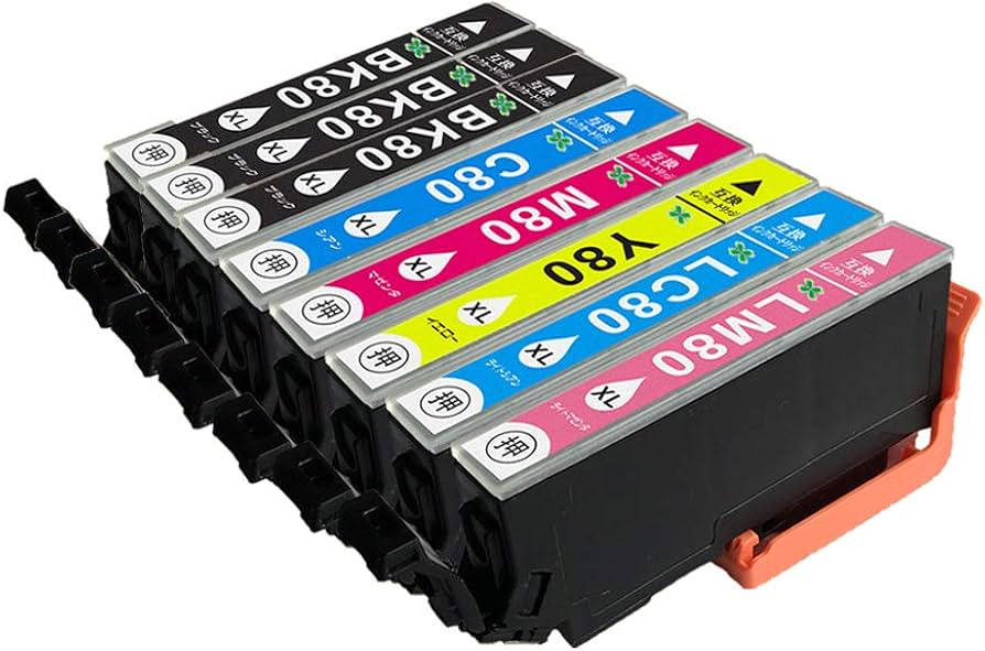Amazon.co.jp: EPSON エプソン IC6CL80L (BK/C/M/Y/LC/LM) +2BK 全色