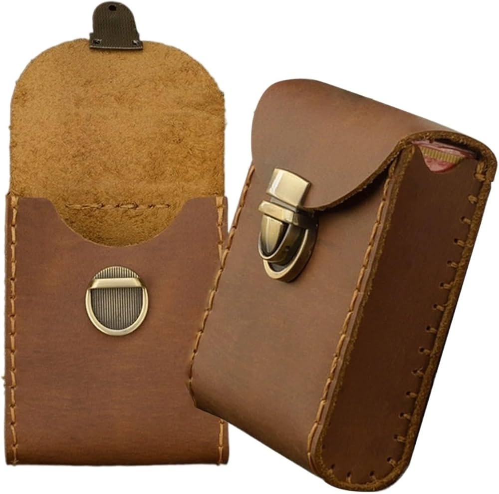 Amazon.co.jp: 手作ベルトポーチ革シガレットポーチポータブル