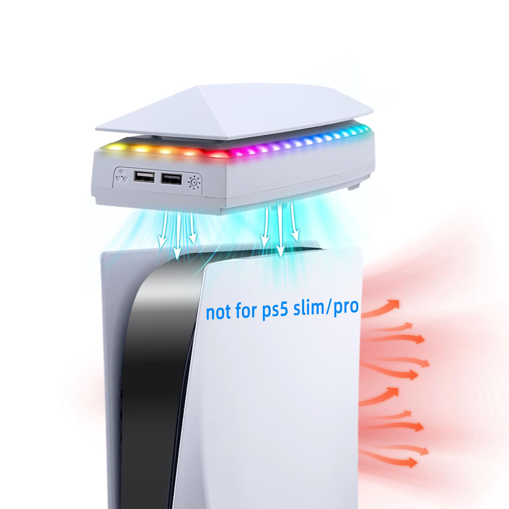 Amazon.com: Mcbazel Cooling Fan for PS5 with RGB Light＆Dust Cover