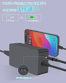 Amazon.co.jp: Surface 充電器 65W + PD 20W USB-C 急速充電