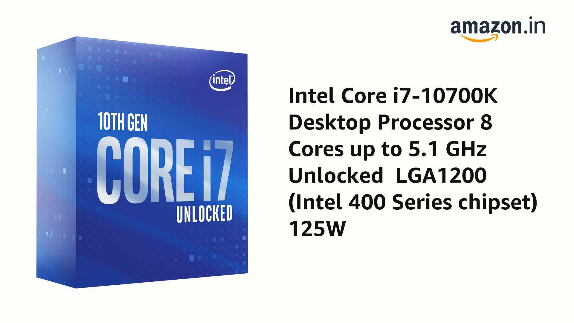 Amazon.in: Buy Intel Core i7-10700K Desktop Processor 8 Cores up