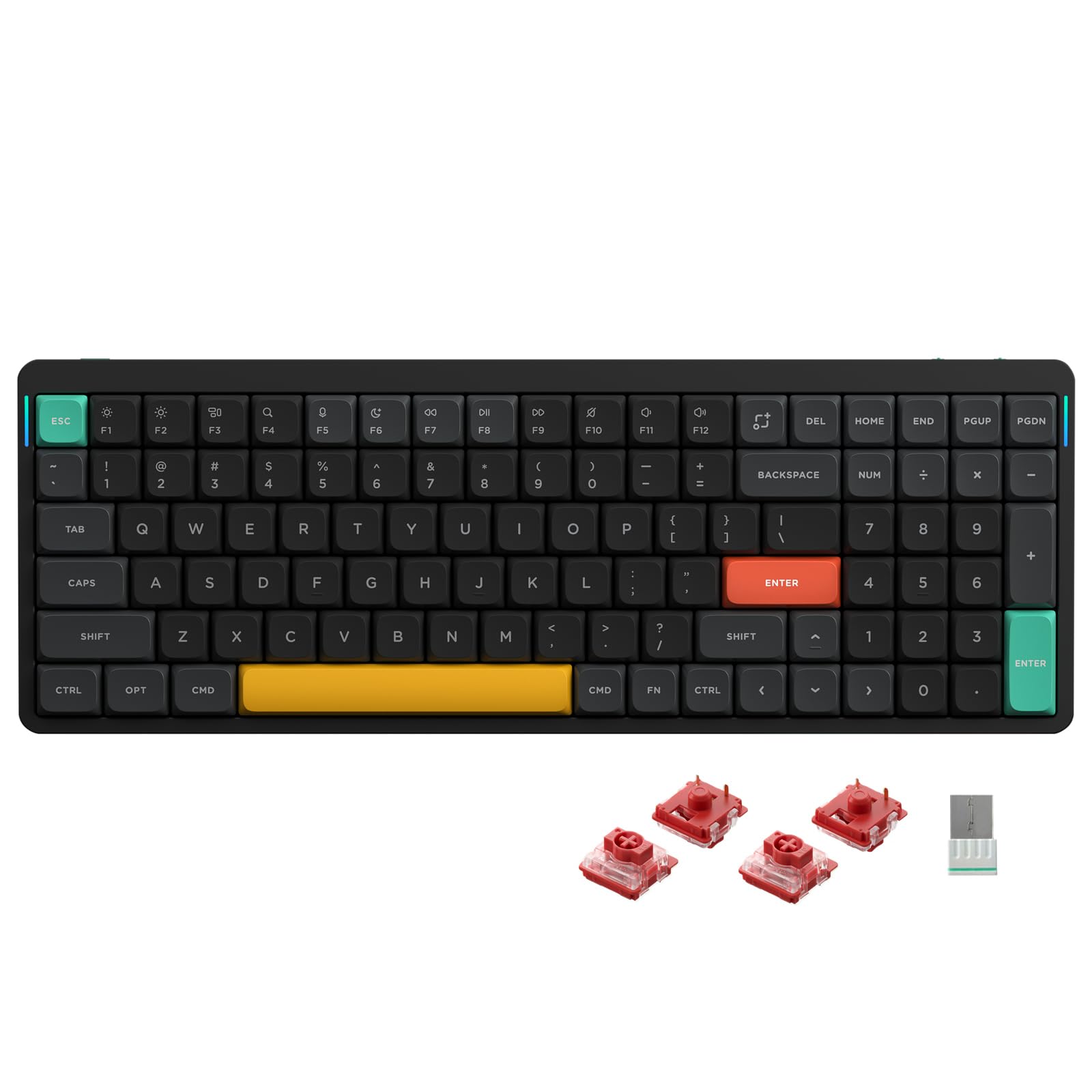 Amazon.com: nuphy Air96 V2 Wireless Mechanical Keyboard,100 Keys