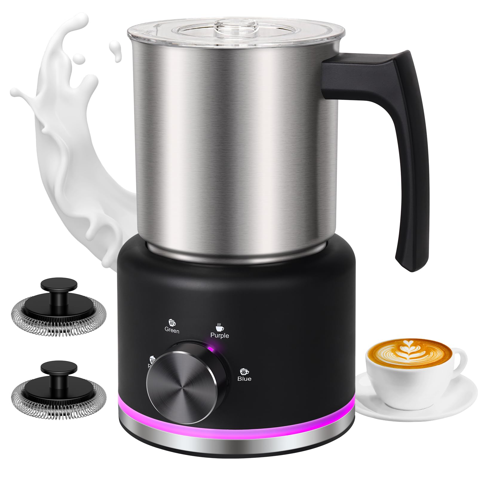 Amazon.com: ByNaRIX Milk Frother, 4-IN-1 Electric Milk Frother and