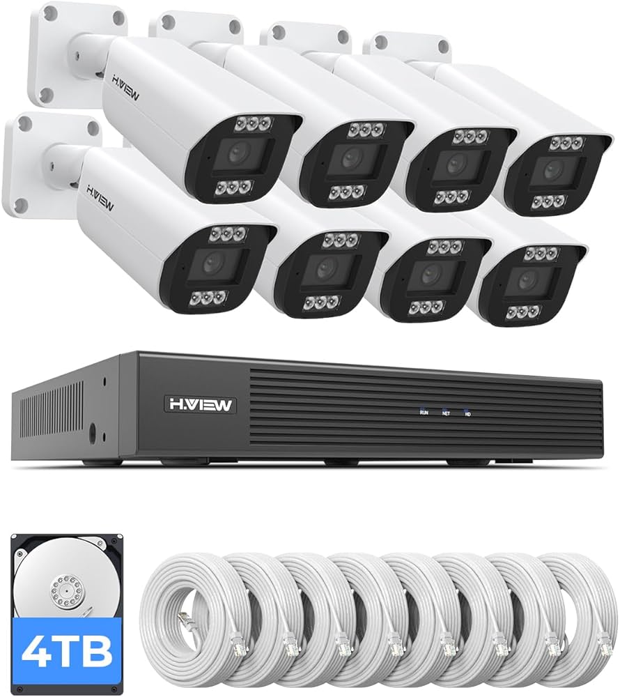 Amazon.co.jp: 【4K画質・発光威嚇・双方向音声】H.View 800万画素