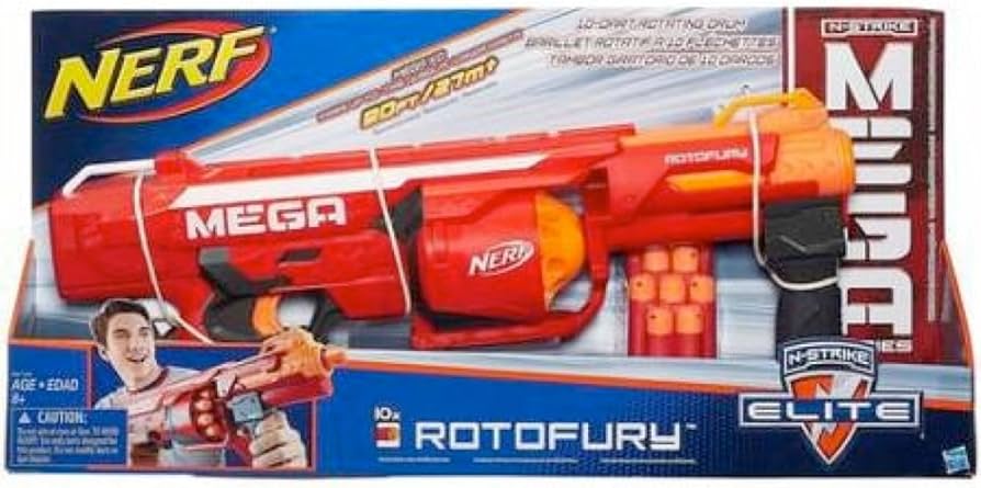 Amazon.com: Nerf N-Strike Mega Series RotoFury Blaster : Toys & Games