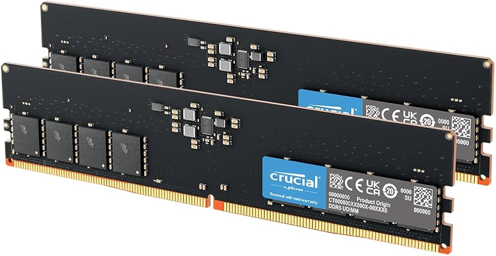 Crucial DDR5 RAM 16GB Kit (2x8GB) 4800MHz, Desktop Computer Memory