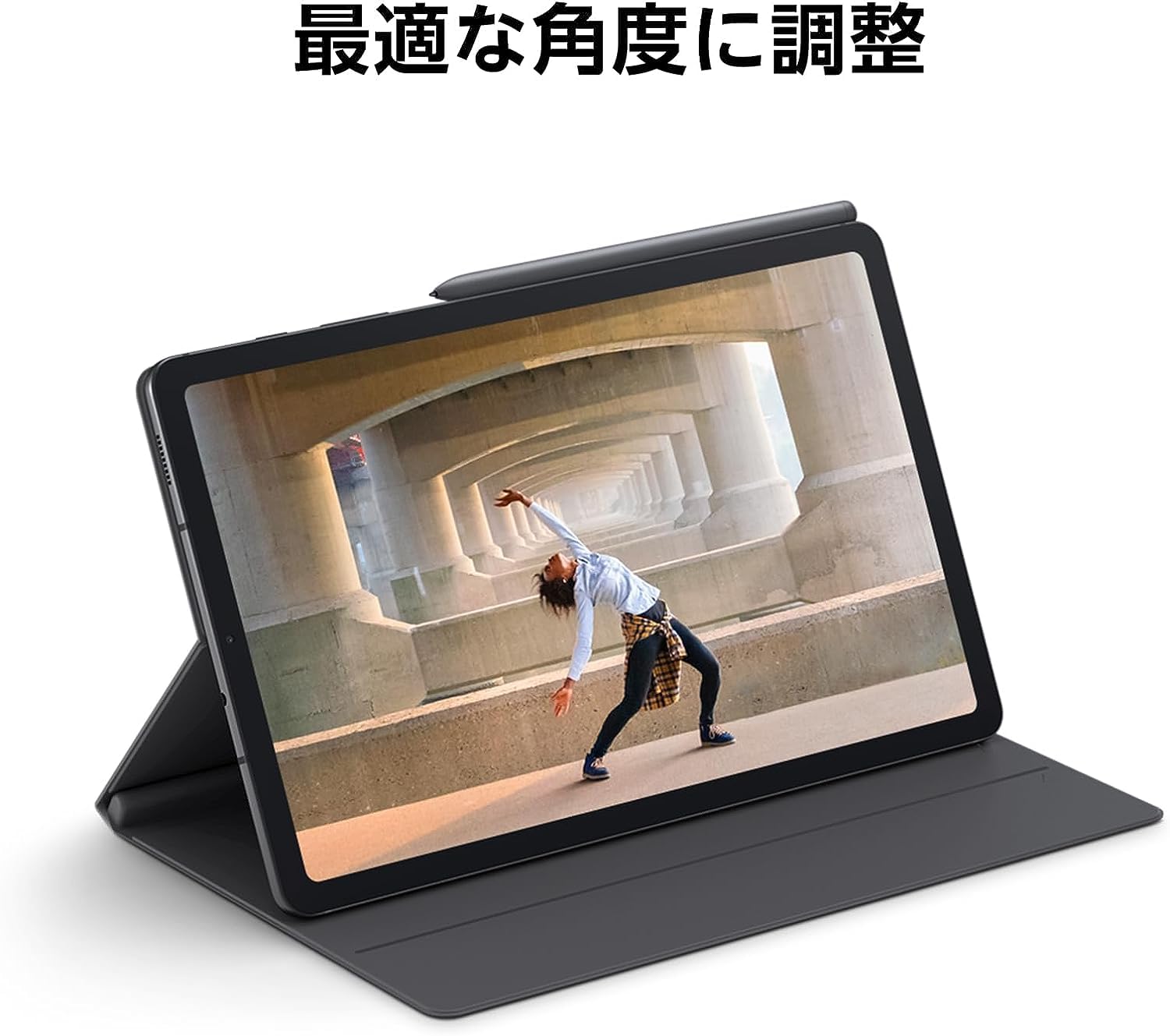 Amazon.co.jp: Galaxy Tab S6 Lite Book Cover｜グレー｜タブレット