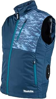 Amazon.co.jp: マキタ 充電式ファンベスト 高撥水・透湿性生地 紺 L